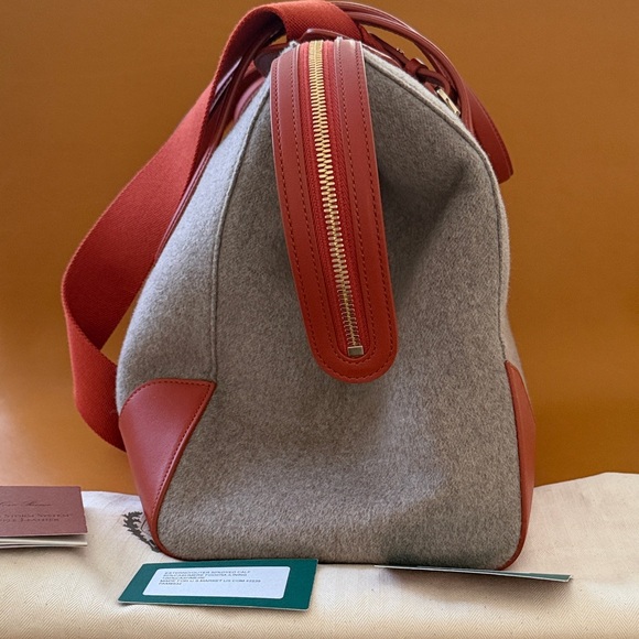 LORO PIANA Happy Day large leather-trimmed felt tote - Picture 7 of 14